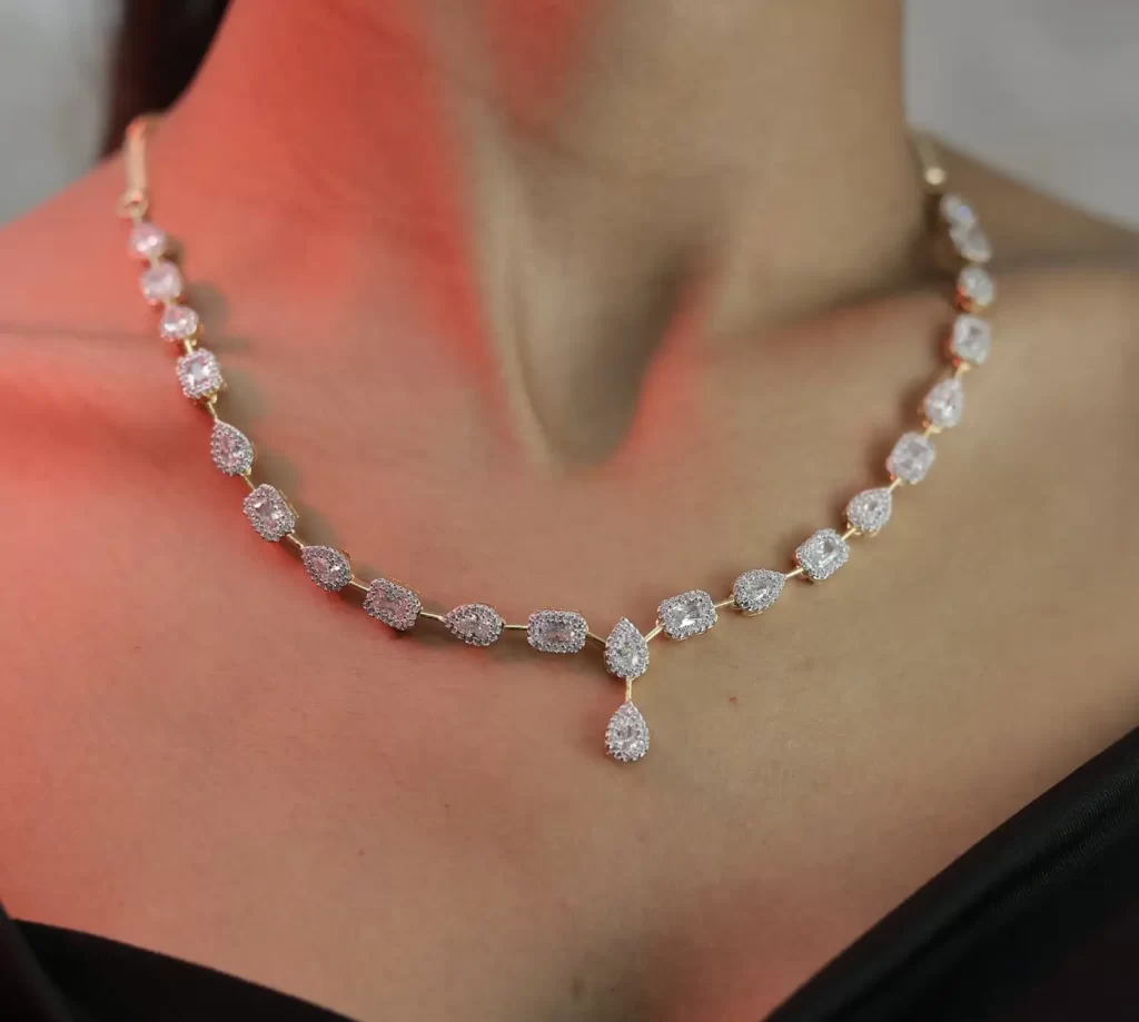 CZ Diamond Elowen Dewdrop Necklace