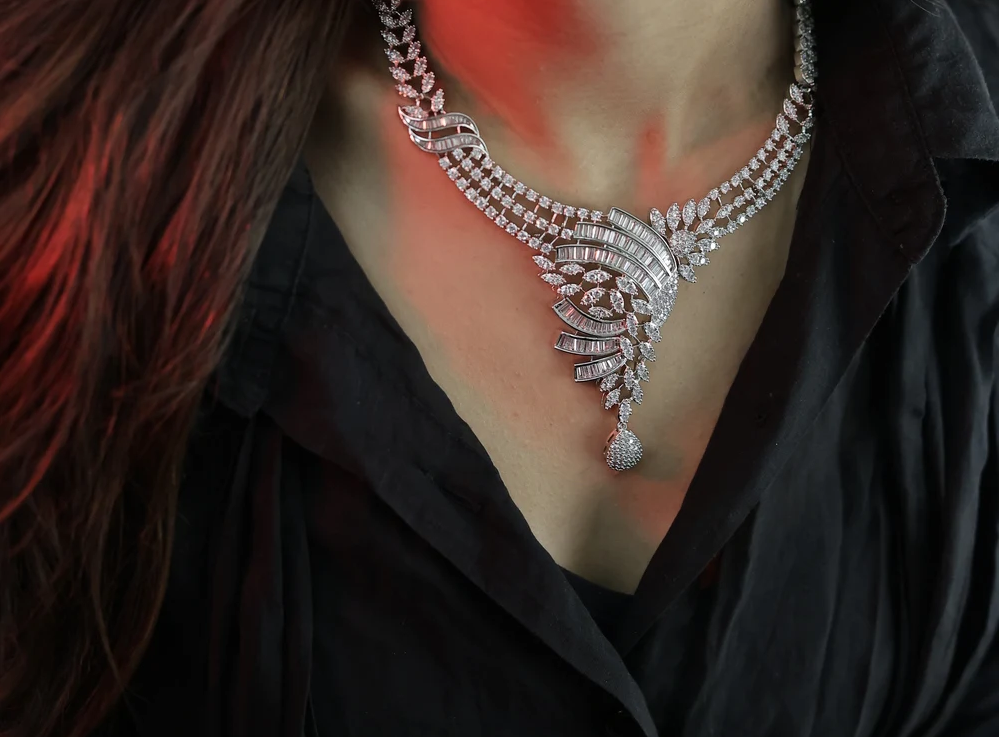 CZ Celestia Cascade Necklace