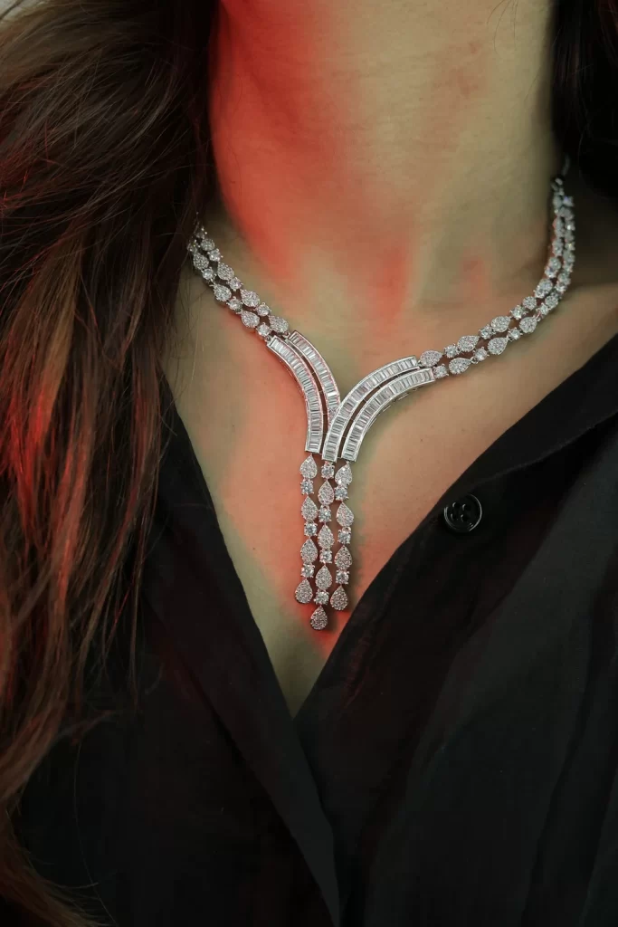 CZ Lunelle Y Cascade Necklace